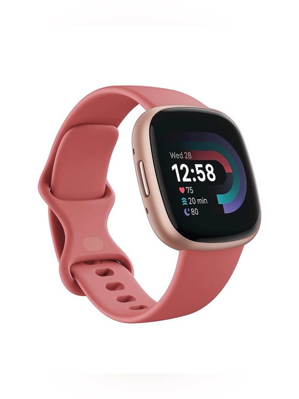 Fitbit Versa 4 Fitness Smartwatch Copper Rose/Pink Sand EUC